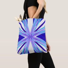 Bolsa Tote Compro da Estrela de Starburst Púrpura Azul