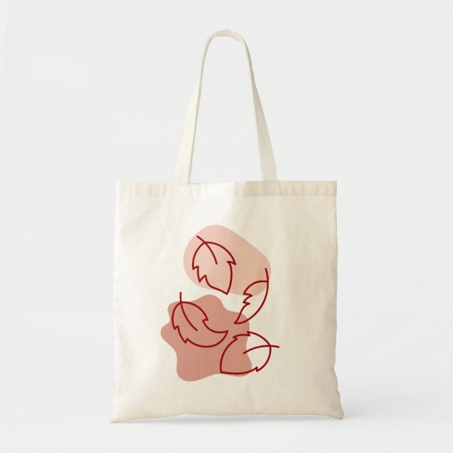 Bolsa Tote Compro de compras do Autumn Leafy & Abstrato Blob  (Frente)