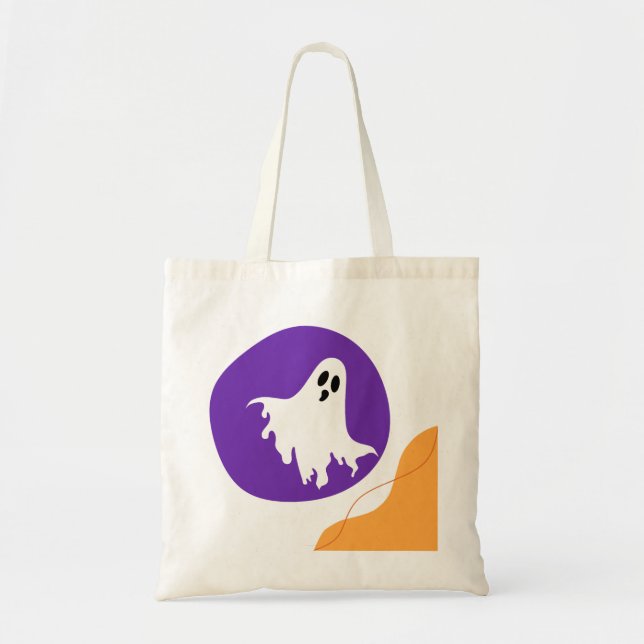 Bolsa Tote Compro de Halloween do Fantasma & Abstrato Blob Sp (Frente)
