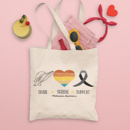 Bolsa Tote Compro de Sensibilização do Cancer da Pele Melanom