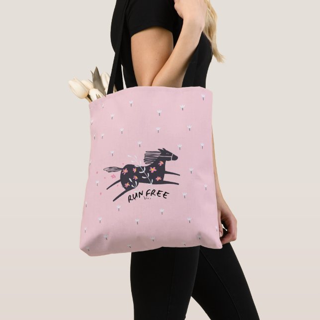 Bolsa Tote Compro Livre de Fé Cristã, Rosa-Blush (Close Up)