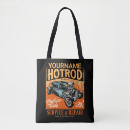 Bolsa Tote Compro Mecânico NOME Personalizado da Garagem de H