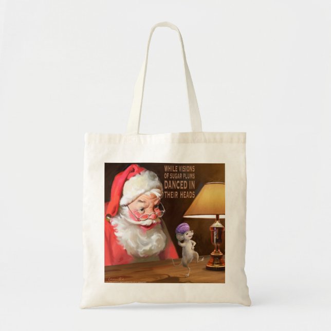 Bolsa Tote CON32 açúcar Plums.tif do papai noel 2 (Frente)