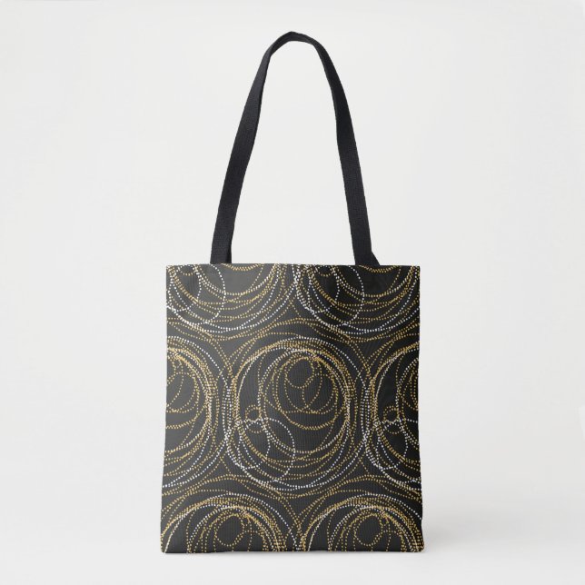 Bolsa Tote Concept seamless luxury pattern with dots and line (Frente)