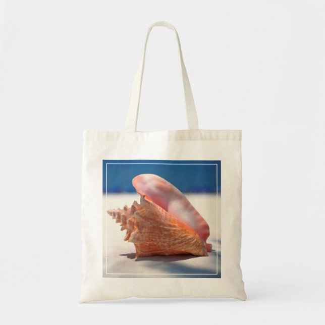 Bolsa Tote Conch Shell na praia 2 (Frente)