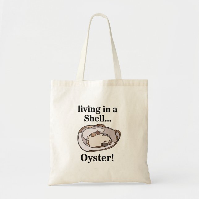 Bolsa Tote Concha de Ostra Divertida (Frente)