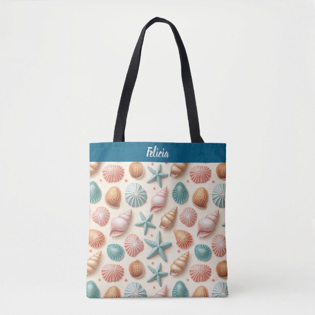 Bolsa Tote Conchas em Abundance (Frente)