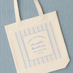 Bolsa Tote Conchas Marinhas e Sininhos de Casamento Chá de No