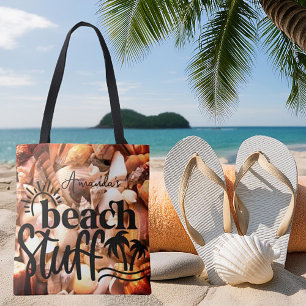 Bolsa Tote Conchas personalizadas "Coisas da praia" 