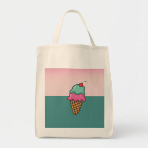 Bolsa Tote Cones coloridos legal do sorvete - personalizados