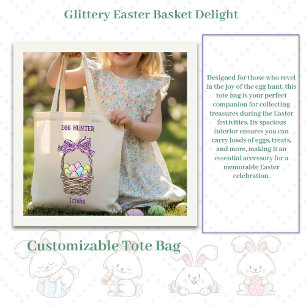 Bolsa Tote Conexão Personalizável à Páscoa da Glittery
