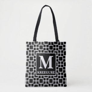 Bolsa Tote Conexão Quadrada BW Série Clássica Monograma