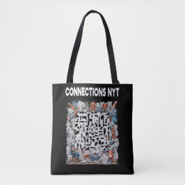 Bolsa Tote Conexões Elegantes NYT Design Preto