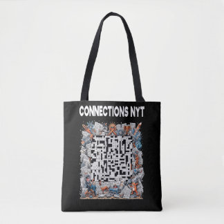 Bolsa Tote Conexões Elegantes NYT Design Preto