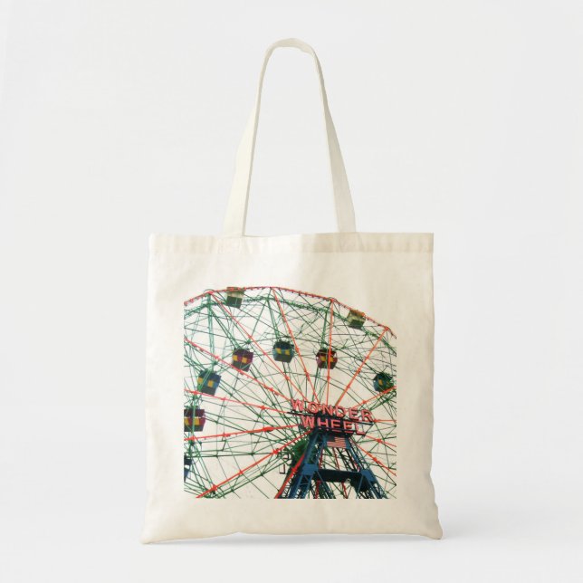 Bolsa Tote Coney Island Wonder Wheel Brooklyn Nova Iorque (Frente)