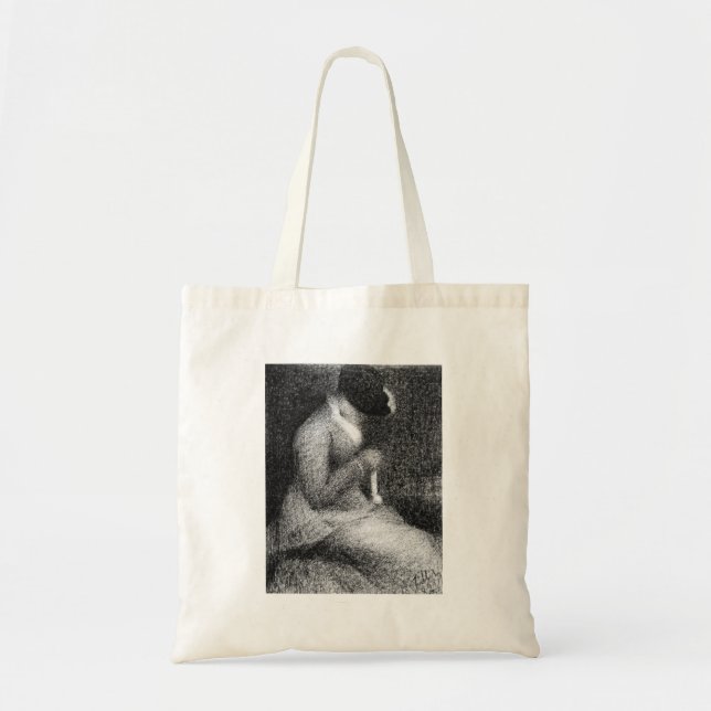 Bolsa Tote Confecção de malhas por Georges Seurat (Frente)