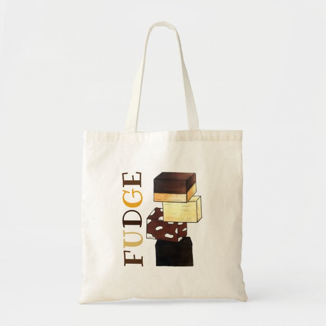 Bolsa Tote Confecção de Pilha de Fudge Doces de Confeitaria (Frente)