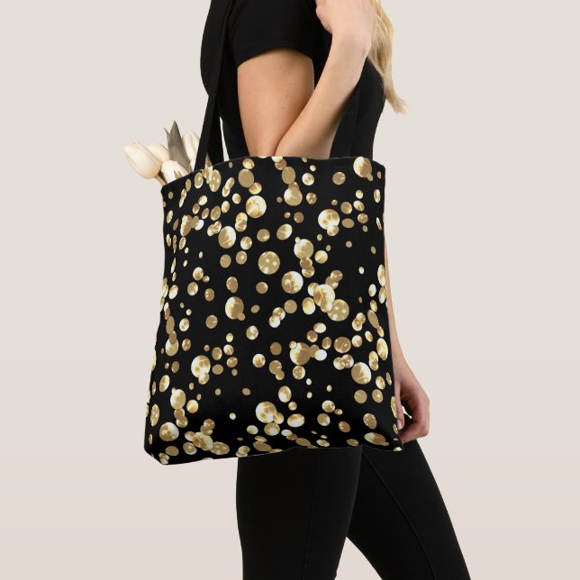Bolsa Tote confete Dourado (Close Up)