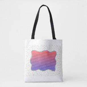 Bolsa Tote Confetti Colorido Adicionar Sacos de Tota de Foto