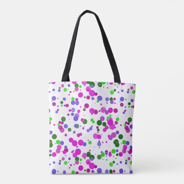 Bolsa Tote Confetti de Bolinhas Rosa (Verso)