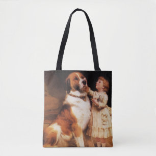 Bolsa Tote Confiança de Charles Burton Barber, Cão São Bernar