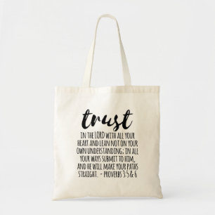 Bolsa Tote Confiança no Lorde Proverbs 3:5-6