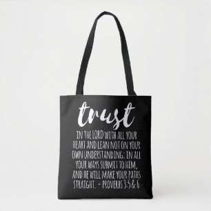 Bolsa Tote Confiança no Lorde Proverbs 3:5-6
