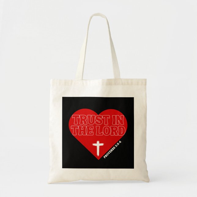 Bolsa Tote Confiança no Senhor - Provérbios 3:5-6 (Frente)
