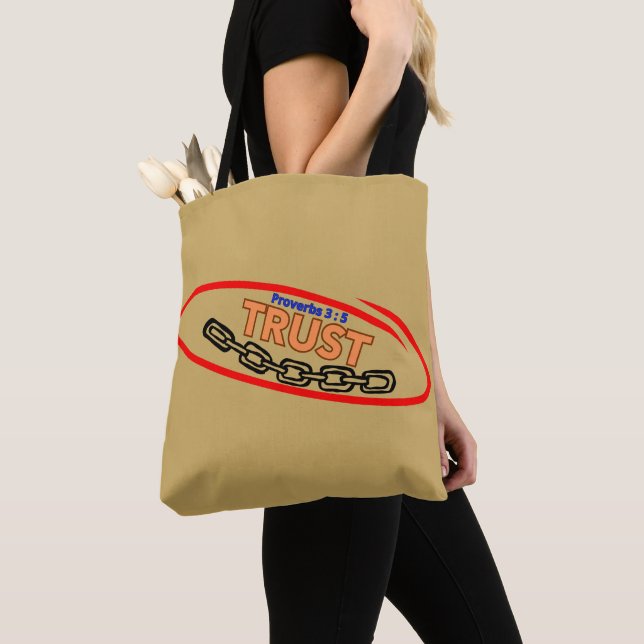 Bolsa Tote Confiança (Provérbios 3:5) ToteBag (Close Up)