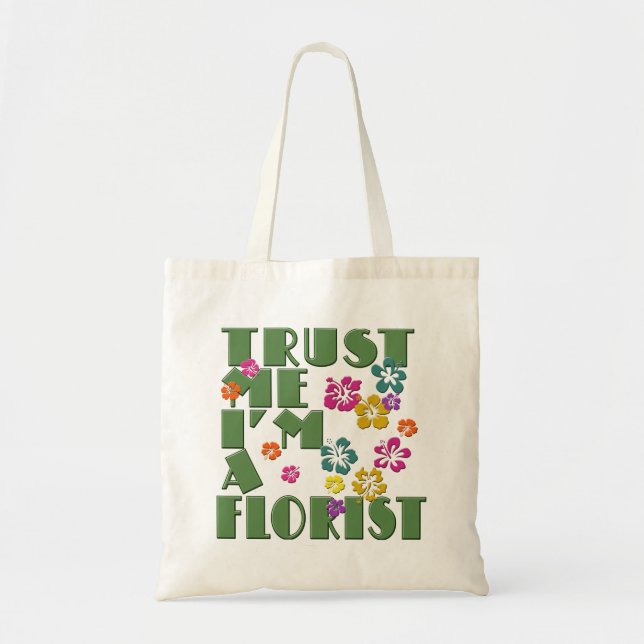 BOLSA TOTE CONFIE EM MIM QUE SOU FLORISTA (Frente)