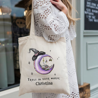 Bolsa Tote Confie Na Sua Magia Citação Inspiradora Da Lua Bru