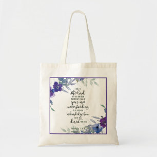 Bolsa Tote Confie no Senhor floral