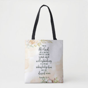 Bolsa Tote Confie no Senhor floral
