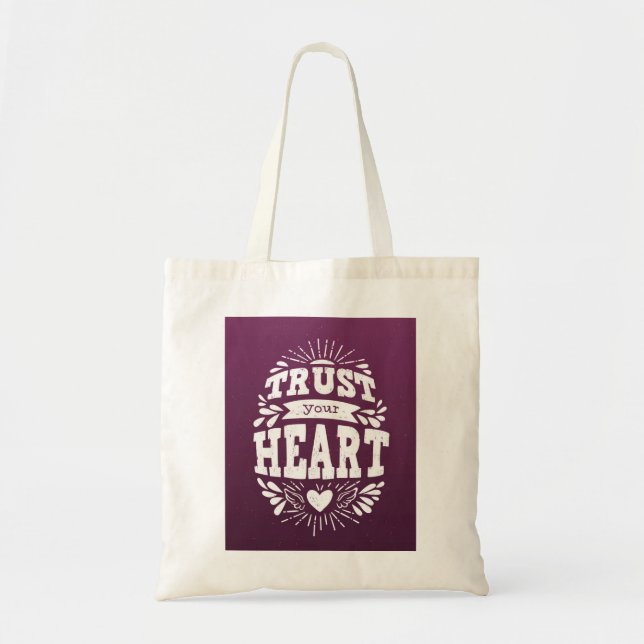 Bolsa Tote Confie seu coração (Frente)
