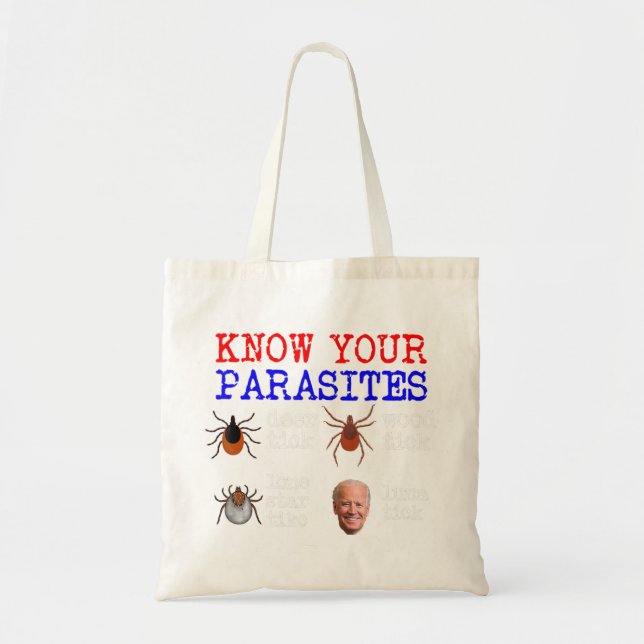 Bolsa Tote Conheça Seus Parasitas Lunatick Anti Joe Biden.png (Frente)