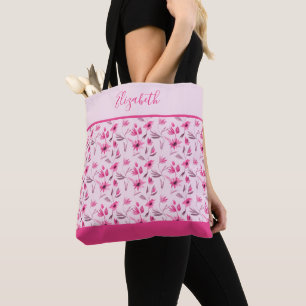 Bolsa Tote Conjunto de casamento de damas de honra floral ros