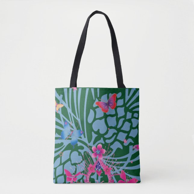 Bolsa Tote Conjunto de Designers Personalizados Borboleta do  (Frente)