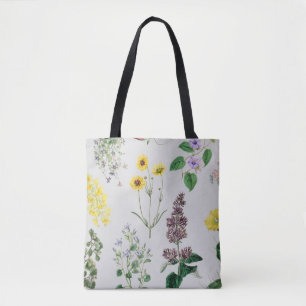 Bolsa Tote Conjunto de flores vintage