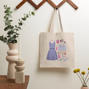 Bolsa Tote Conjunto de Moda Rosa Lavanda Feminino