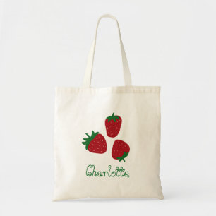 Bolsa Tote Conjunto de Morangos e Nome Feminino