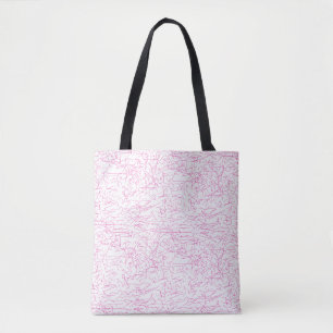 Bolsa Tote Conjunto de Pastas de Arquivo Abstratas Rosa