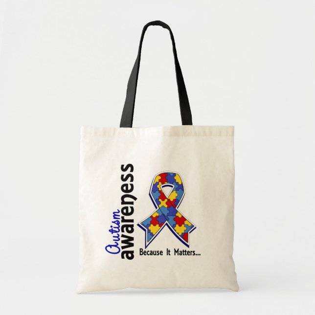 Bolsa Tote Consciência 5 do autismo (Frente)