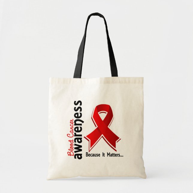 Bolsa Tote Consciência 5 do cancer de sangue (Frente)