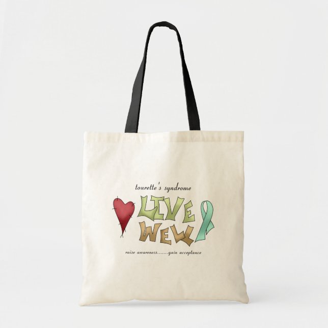 Bolsa Tote Consciência da síndrome de Tourette (Frente)