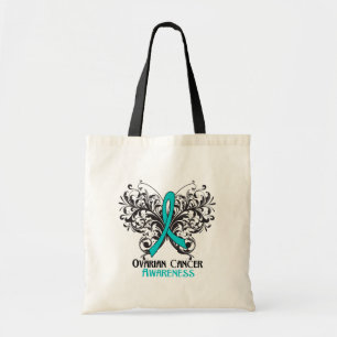 Bolsa Tote Consciência do câncer de ovário da borboleta