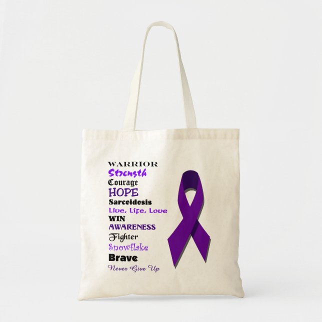 Bolsa Tote Consciência e inspiração do Sarcoidosis (Frente)