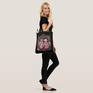Bolsa Tote Conscientização do Câncer de Mama Laço Rosa