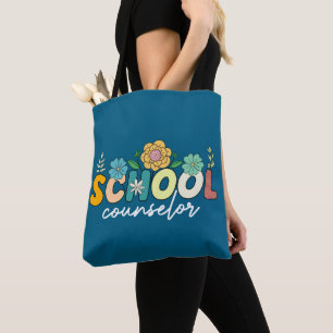 Bolsa Tote Conselheiro Escolar Apreciação de Flor Selvagem Co