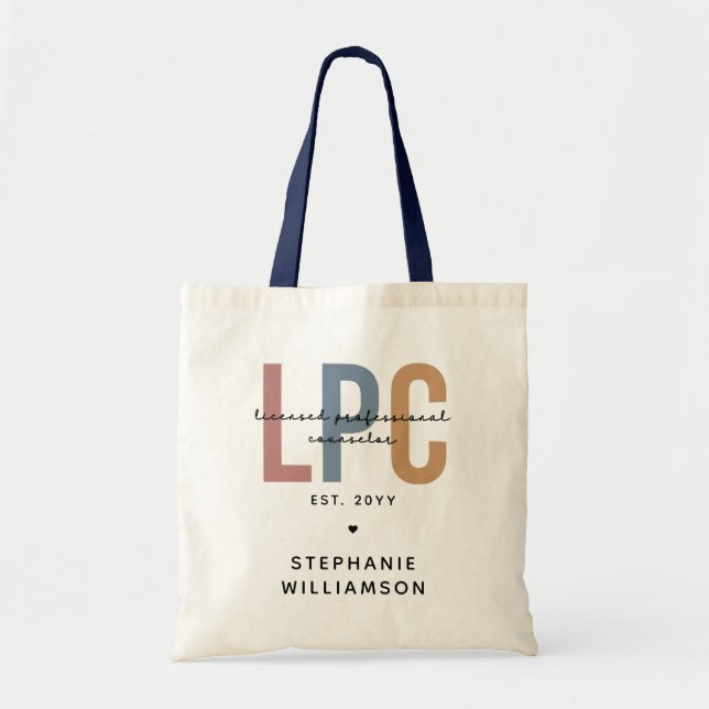 Bolsa Tote Conselheiro profissional licenciado para LPC perso (Frente)