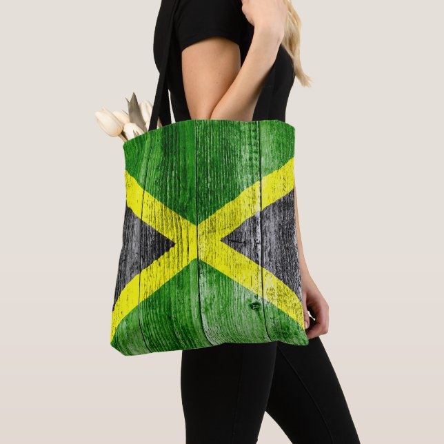 Bolsa Tote Conselho com greve na Jamaica Flag (Close Up)